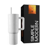 Simple Modern Halloween 40 oz Tumbler with Handle and Straw Lid | Leak-Proof Insulated Stainless Steel Water Bottle Travel Mug | Gifts for Women Men Him Her | Trek Signature | Cute Ghosts - Retail: $4