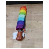 Mr. Pen Rainbow Ray Travel Umbrella, Windproof, Automatic, Compact, 42 Inch Canopy, Fiberglass Shaft, Aluminum Frame - Retail: $15