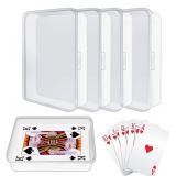 IOUKUKI 4 Pcs Blank Playing Card Cases, Clear Plastic Deck Box Holders for Game Cards and More - Retail: $7