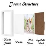 icariery 9x9 Picture Frame Set of 2, White Square Photo Frames High Transparent Wall Gallery Desktop Horizontal Vertical for Canvas Collage Photo Poster Certificate 9 x 9 inches - Retail: $9