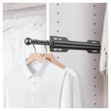 FIRJOY 12\ Valet Rod for Closet Pull Out (1 Pack, Black) - Retail: $17in