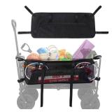 Kaskawise Collapsible Wagon Side Pocket, 900D Oxford Storage Bag with Mesh Pouch,Universal Durable Wagon Accessories for Folding Garden Cart, Camping,and Sports - Retail: $10