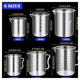 Baderke 40 Pcs Plastic Test Tubes with Rack 5 Graduated Cylinder 6 Beakers 3 Erlenmeyer Flask 10 Plastic Transfer Pipette for Lab Party DIY - Retail: $34
