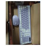 Wireless Keyboard and Mouse Combo, Full-Sized Wireless Keyboard and Adjustable DPI Mouse, 2.4GHz USB Receiver, Silent Keyboard and Mouse for PC, Windows, MAC, Desktop, Laptop(Purple) - Retail: $18