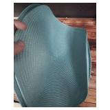 AHHFSMEI Round Braided Placemats 15 Inch Round Table Mats for Dining Tables Natural Woven Heat Resistant Place mats Set of 4 (Light Teal) - Retail: $14