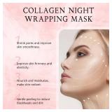 Generic Collagen Night Wrapping Mask, Peel Off Hydrolyzed Collagen Facial Mask, Elasticity and Hydration, Tight Skin, Reduce Sagging and Dullness, 2.54 fl.oz - Retail: $9