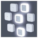 Sujeet Night Light, Night Lights Plug into Wall [8 Pack], Nightlight Night Light for Adults, Plug in Night Lights for Bathroom Bedroom Soft White - Retail: $9