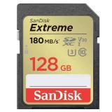 SanDisk 128GB Extreme SDXC UHS-I Memory Card - C10, U3, V30, 4K, UHD, SD Card - SDSDXVA-128G-GNCIN - Retail: $18