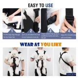 Pawaboo Pet Carrier Backpack, Adjustable Pet Front Cat Dog Carrier Backpack Travel Bag, Legs Out, Easy-Fit for Traveling Hiking Camping for Small Medium Dogs Cats Puppies, Large, Black - Retail: $30