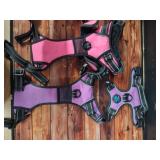 PHOEPET Reflective Dog Harness Large Breed Adjustable No Pull Vest with Handle 2 Metal Rings 3 Buckles [Easy to Put on and Take Off](L, Purple) - Retail: $24