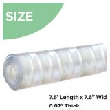 Plastic Vinyl Strip Curtain-Door 7.5 Length x 7.6 Width x 0.07 Thick Clear Waterproof Ribbed PVC for Warehouse Doors, Walk-in Freezers Cooler Curtain Strips for Basement Stable, Pet House - Reta