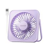 Gaiatop USB Desk Fan, 5 Inch Small Portable Table Desktop Fans with Strong Wind Ultra Quiet 3 Speeds and 180° Tilt Folding, Mini Personal Cooling Essentials For Office Home Bedroom Dorm Kitchen Purpl