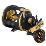 Sougayilang Trolling Reel Saltwater Level Wind Reels, Drag Reels Boat Fishing Ocean Fishing for Sea Bass Grouper Salmon-SHA30-Golden - Retail: $66