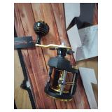 Sougayilang Trolling Reel Saltwater Level Wind Reels, Drag Reels Boat Fishing Ocean Fishing for Sea Bass Grouper Salmon-SHA30-Golden - Retail: $66