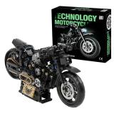 RiceBlock Motorcycle Toys Building Blocks Set, 1:8 Scale Model Gift, Suitable for Motorcycle Models for Boys Age 8-12, 575 Pieces - Retail: $22
