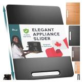 Ibyx Elegant Sliding Tray for Your Coffee Maker and Heavy Kitchen Appliances - Sturdy, Slides Easily from Under The Cabinet (Black, 12W x 16D) - Retail: $39