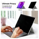 Peslv Magnetic Privacy Screen for Surface Pro 7+76543 12.3 Inch, Removable Anti Blue Light Glare Filter, Black Security Private Apy Block Protector - Retail: $33