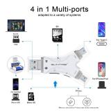 SD Card Reader for iPhoneipadAndroidMacComputerCamera,4 in1 Micro SD Card Reader Trail Camera Viewer, Portable Memory Card Reader SD Card Adapter for SD and TF Cards(White) - Retail: $20