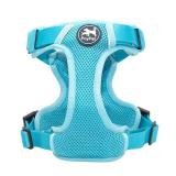 PoyPet Reflective Soft Breathable Mesh Dog Harness No Choke Double Padded Vest Adjustable(Light Blue,S) - Retail: $16