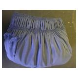 Biscaynebay Wrap Around Bed Skirts for Queen Beds Short Drop of 12\, Navy Adjustable Elastic Dust Ruffles Easy Fit Wrinkle Resistant Silky Luxurious Fabric Machine Washable - Retail: $18in