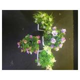 Der Rose 4 Pack Small Fake Plants Mini Artificial Faux Plants Indoor with Flowers Spring Decorations for Home Room Farmhouse Desk House Bathroom Decor - Retail: $10