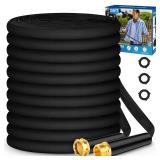 Toolasin Garden Hose 50ft, Non-Expanding, Lightweight, Leak-Proof Metal interface, No-Knots, Portable, Wear-Resistant, Sturdy, Flexible, 34GHT, Water Hose for Yard, Garden - Retail: $27