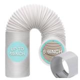 HOXHA Portable Air Conditioner Hose with Coupler 5.9 Inch Anti-Clockwise Thread AC Exhaust Vent Duct Hose Universal AC Tube Hose Kit Parts Accessories, 59\ Length, HoseCoupler - Retail: $26in