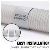 HOXHA Portable Air Conditioner Hose with Coupler 5.9 Inch Anti-Clockwise Thread AC Exhaust Vent Duct Hose Universal AC Tube Hose Kit Parts Accessories, 59\ Length, HoseCoupler - Retail: $26in