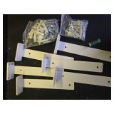 Shelf Brackets, Heavy Duty Floating Shelf Brackets 10-Inch Long, 6-Pack Brackets for Shelves, Matte White L Hidden Metal Wall Shelf Support Shelving Brackets, 15-Inch Thick 160 lb. Load Capacity - Ret