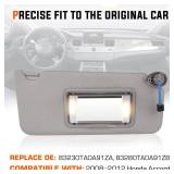 Youxmoto Sun Visor Left Driver and Right Passenger Side for Honda Accord 2008 2009 2010 2011 2012 2013 2014 2015 2016 2017, Grey Sun Visor Replaces# 83230TA0A91ZA, 83280TA0A91ZB, with Mirror and Light