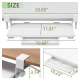 ETHU Keyboard Tray Under Desk, 19.7ft X 11.81\ Small Size Keyboard Drawer with C Clamp-on Mount Easy to Install, Computer Keyboard Stand Slide Pull Out, Ergonomic Keyboard Tray for Home, Office - Reta