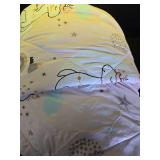JSD Pink Unicorn Kids Comforter Set Twin Size, 2 Piece Girls Rainbow Microfiber Comforter with Pillow Sham, Lightweight All Season Washable - Retail: $30