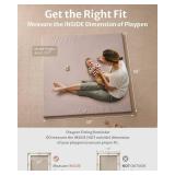 Blissful Diary Vegan Leather Baby Play Mat, 50x50 Thicken Foam Cushioned and Waterproof Playpen Mat for Infants and Toddlers, Stylish and Just Wipe-Clean Playmat for Baby Play on Floor, Taupe - Retail