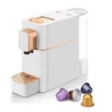 Espresso Machine for Coffee Capsules Compatible with Nespresso OriginalLine Machine, Espresso Maker for Nespresso OriginalLine, Bestpresso Coffee Capsules Peetfts Espresso more (White) USED - Retail: 