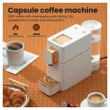 Espresso Machine for Coffee Capsules Compatible with Nespresso OriginalLine Machine, Espresso Maker for Nespresso OriginalLine, Bestpresso Coffee Capsules Peetfts Espresso more (White) USED - Retail: 