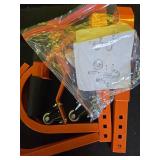 Ladder Stabilizer, Roof Ladder Standoff, Heavy Duty Ladder Stabilizer Accessory with Non-marring Rubber End Caps (Orange wHooks) - Retail: $40