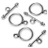 Heatherfts cf 130 set Toggle Jewelry Clasps Necklace Toggle Clasp Silver Toggle Clasps for Jewelry Making - Retail: $10