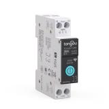 TONGOU DIY 1P+N Smart Wi-Fi Switch, Work with Alexa and Google Assistant for Voice Control, 20A with Energy Monitor, Smart LifeTuya APP Remote Control, Timer Functions, DIN Rail Mounted,FCC Certified 