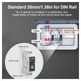 TONGOU DIY 1P+N Smart Wi-Fi Switch, Work with Alexa and Google Assistant for Voice Control, 20A with Energy Monitor, Smart LifeTuya APP Remote Control, Timer Functions, DIN Rail Mounted,FCC Certified 