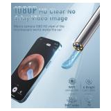 Ear Wax Removal Tool Camera - Ear Wax Removal Kit - Ear Cleaner with Camera - 1080P HD Ear Camera with 6 Ear Spoon - Ear Cleaner for iOS and Android - Retail: $15