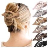 French Concord Hair Clips - 6Pcs Side Slide Volume Clips for Women Girls, Strong Hold No Slip Grip, Thick or Thin Hair (Matte Finish, L:4.6 IN, W:1.97IN) - Retail: $10