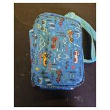 Life on track Insulated Kids Dual Compartment Lunch Bags Tote Pack for Girls Boys Toddler Kindergarten School Picnic Food Cooler Boxes with Shoulder Strap (Blue Car) - Retail: $23