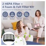 Funmit 2 HEPA + 4 Foam and Felt Filters Compatible with Shark Navigator Lift-Away Deluex NV350, NV351, NV352, NV355, NV356E, NV357, NV360, NV370, NV391, UV440, UV490, UV540, Part # XFF350 and XHF350 -