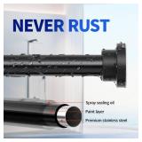 Mcrbeay Shower Curtain Rod, 1\ Diameter Heavy Duty Tension Shower Rod, Non Slip Adjustable 28-74 inch No Drilling Shower Curtain Rods Spring Tension For Bathroom, Shower Stall, No Rust, Black - Retail