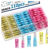 smseace 66PCS Bullet Connectors Assortment Kit 22-10AWG Waterproof Bullet Connectors for Wiring Heat Shrink FemaleandMale Terminal for Automotive Boat Stereo Industrial Equipment - Retail: $9