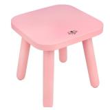 BEEandOAK Wooden Step Stools for Adults, Solid Rubber Wood Non-Slip Step Foot Stool, Heavy Duty 300 lbs One Step Stool for Bedroom, Bathroom, Kitchen ( Pink, 9.25" (D) x 9.25" (W) x 8.86" (H) )