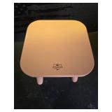 BEEandOAK Wooden Step Stools for Adults, Solid Rubber Wood Non-Slip Step Foot Stool, Heavy Duty 300 lbs One Step Stool for Bedroom, Bathroom, Kitchen ( Pink, 9.25" (D) x 9.25" (W) x 8.86" (H) )