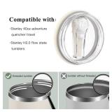 40 oz Tumbler Flip Straw Lid Replacement fit for Stanley Quencher, Spill Proof Tumbler Cover for Stanley Cup - Retail: $10