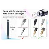 30 PCS Jinhao Fountain Pen Ink Cartridges Refill 6 Colors Set, Black, Blue, Apple Green, Purple, Red and Orange International Standard Size 2.6mm Bore Diameter - Retail: $9