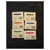30 PCS Jinhao Fountain Pen Ink Cartridges Refill 6 Colors Set, Black, Blue, Apple Green, Purple, Red and Orange International Standard Size 2.6mm Bore Diameter - Retail: $9